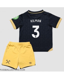 Günstige West Ham United Max Kilman #3 3rd trikot Kinder 2025-26 Kurzarm (+ Kurze Hosen)